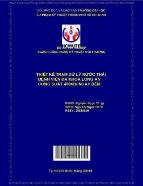 Thiết kế trạm xử lý nước thải bệnh viện đa khoa Long An