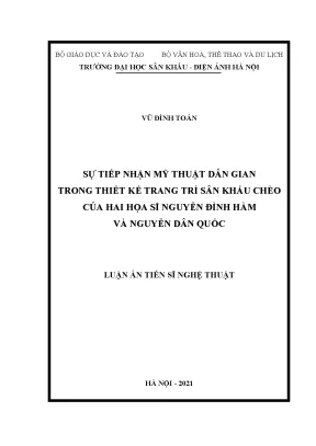 Tiếp nhận mỹ thuật dân gian trong thiết kế trang trí sân khấu Chèo