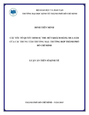 Yếu tố thu hút khách hàng TTTM TP.HCM: Luận án TS