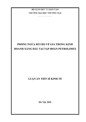 Phòng ngừa rủi ro giá kinh doanh xăng dầu Petrolimex