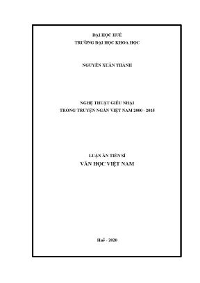 Nghệ thuật giễu nhại trong truyện ngắn Việt Nam (2000-2015)