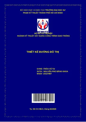 Thiết kế đường đô thị - Đồ án tốt nghiệp Xây dựng GTVT