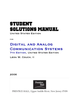 Giải bài tập Digital and Analog Communication Systems 7ed Leon Couch