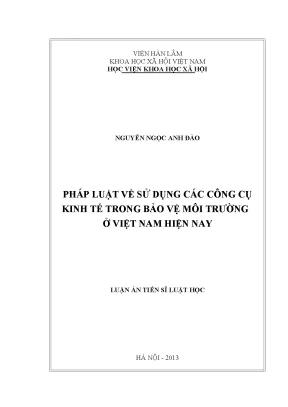 Pháp luật sử dụng công cụ kinh tế bảo vệ môi trường Việt Nam