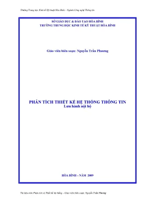 Phân tích Thiết kế Hệ thống Thông tin - Giáo trình