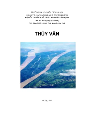 Giáo trình Thủy văn - Kiến trúc Hà Nội, ThS. Vũ Hoàng Điệp