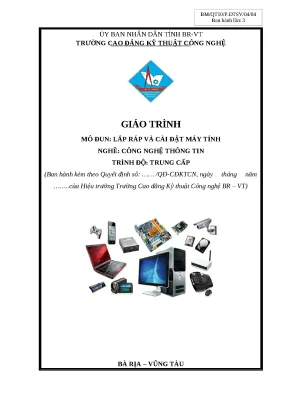 Giáo trình Lắp ráp và Cài đặt Máy tính Nghề CNTT