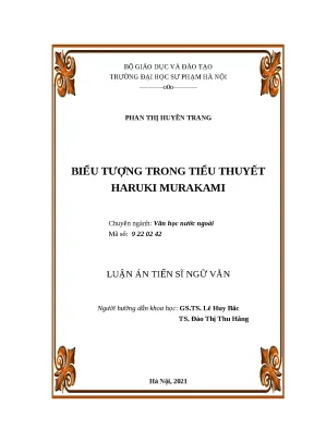Biểu tượng trong tiểu thuyết Haruki Murakami - Luận án