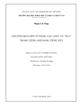 Chuyển dịch liên từ 'and' và 'but' tiếng Anh sang tiếng Việt