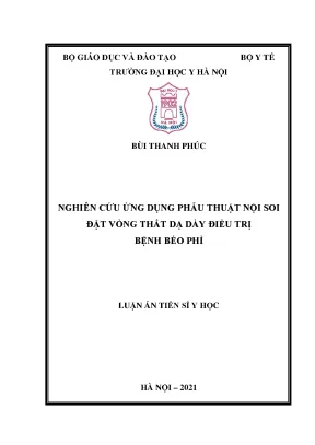 Phẫu thuật nội soi đặt vòng thắt dạ dày điều trị béo phì