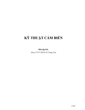 Kỹ thuật cảm biến: Khái niệm, nguyên lý và ứng dụng