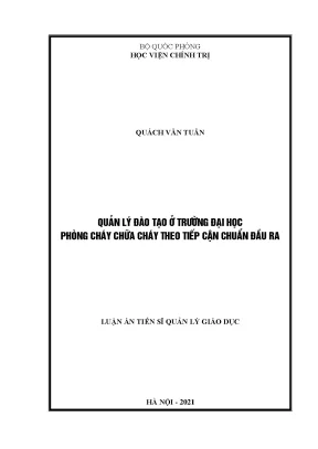 Quản lý đào tạo chuẩn đầu ra tại Đại học PCCC