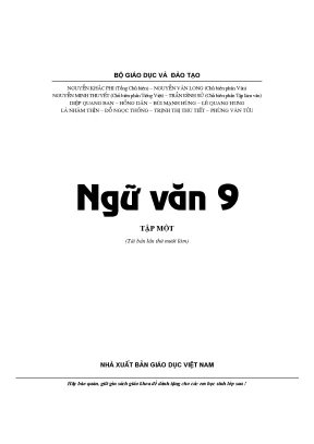 Sách giáo khoa Ngữ văn 9 Tập 1 - Chương trình GDPT