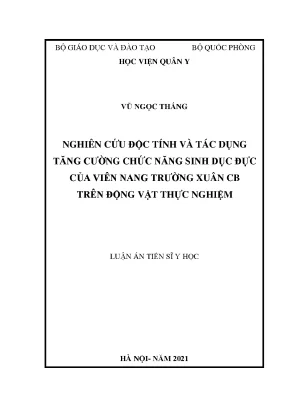 Nghiên cứu an toàn và tác dụng viên nang Trường Xuân CB trên sinh sản nam