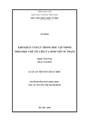 Khó khăn tâm lý trong học tập nhóm của SVSP