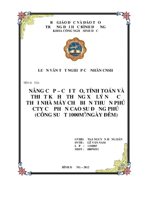 Thiết kế hệ thống xử lý nước thải nhà máy chế biến cao su