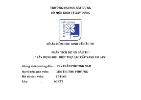 Phân tích Dự án Đầu tư: Khu Biệt thự Cao cấp Xanh Villas