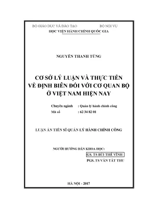Định biên cơ quan Bộ Việt Nam: Lý luận và thực tiễn