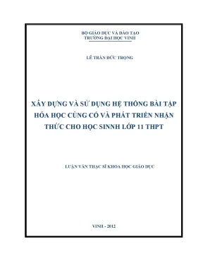 Hệ thống bài tập hóa học lớp 11 phát triển nhận thức học sinh