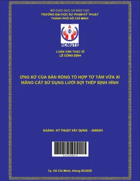 Ứng xử sàn rỗng tổ hợp từ vữa xi măng cát