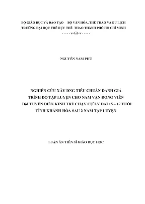 Xây dựng tiêu chuẩn đánh giá trình độ tập luyện VĐV điền kinh trẻ