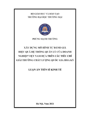 Mô hình tự đánh giá hiệu quả hệ thống quản lý DN Việt Nam