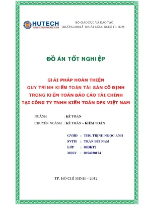 Hoàn thiện kiểm toán tài sản cố định tại DFK Việt Nam