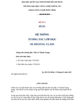SE Digital Class - Hệ thống tương tác lớp học thông minh