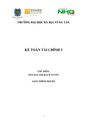 Giáo trình kế toán tài chính 3 - Kế toán công ty cổ phần