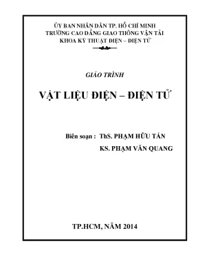 Giáo trình Vật liệu điện - điện tử ngành Kỹ thuật Điện