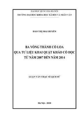 Ba vòng thành Cổ Loa qua tư liệu khai quật khảo cổ 2007-2014