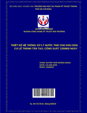 Thiết kế hệ thống xử lý nước thải khu dân cư 1200m3/ngày