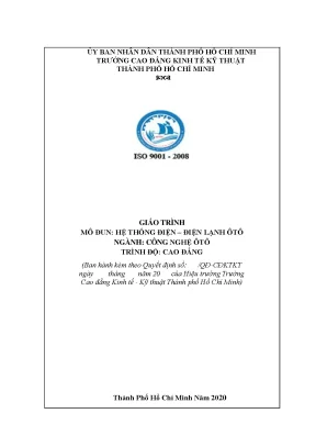 Giáo trình Hệ thống điện - Điện lạnh Ô tô Cao đẳng