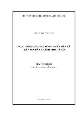 Hoạt động Hội đồng nhân dân xã trên địa bàn Hà Nội