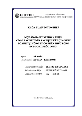 Giải pháp kế toán xác định kết quả kinh doanh tại Công ty Phúc Long