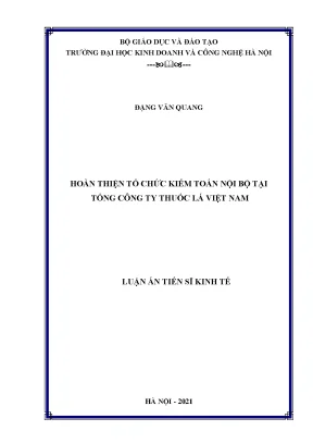 Hoàn thiện kiểm toán nội bộ tại Tổng công ty Thuốc lá Việt Nam