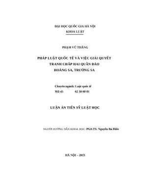Pháp luật quốc tế và tranh chấp hai quần đảo Hoàng Sa Trường Sa