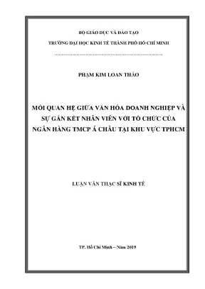 Mối quan hệ văn hóa doanh nghiệp và gắn kết nhân viên ngân hàng
