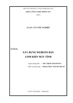 Luận văn tốt nghiệp: Xây dựng website bán linh kiện máy tính