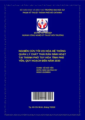 Tối ưu hóa quản lý CTRSH Tuy Hòa, Phú Yên đến 2030