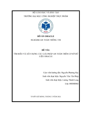 Giải pháp an toàn cơ sở dữ liệu Oracle - Đồ án