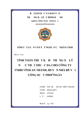 Xử lý nước thải thuộc da - Côngty TNHH Vĩnh An Thành