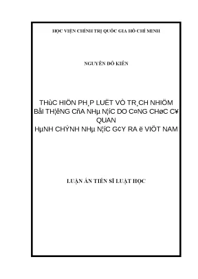 Trách nhiệm bồi thường Nhà nước do công chức gây ra ở Việt Nam