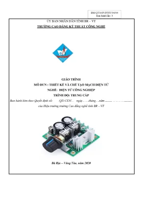 Giáo trình thiết kế và chế tạo mạch điện tử công nghiệp