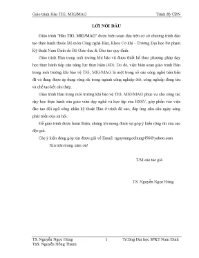 Giáo trình Hàn TIG, MIG/MAG trình độ CĐN