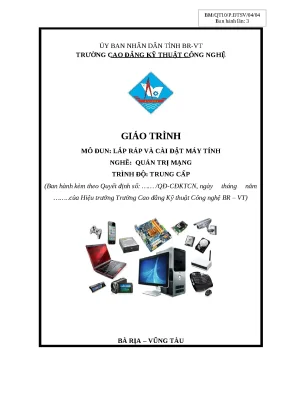 Giáo trình Lắp ráp & Cài đặt Máy tính Nghề Quản trị Mạng
