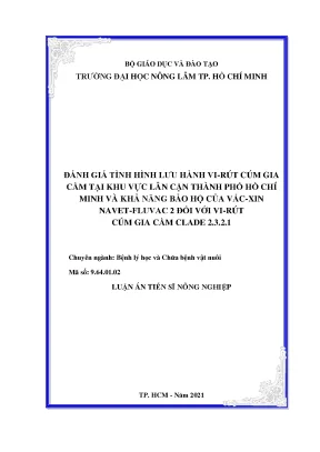 Đánh giá cúm gia cầm và vắc-xin Navet-Fluvac 2 tại TP.HCM