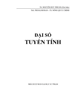 Giáo trình Đại số tuyến tính phần 1 - Nguyễn Duy Thuận