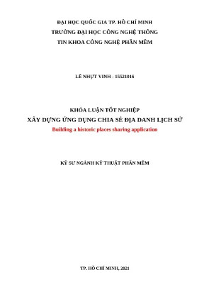 Khóa luận xây dựng ứng dụng chia sẻ địa danh lịch sử - Đại học CNTT