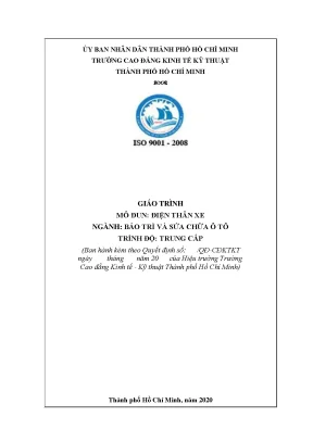 Giáo trình Điện thân xe - Bảo trì & Sửa chữa Ô tô